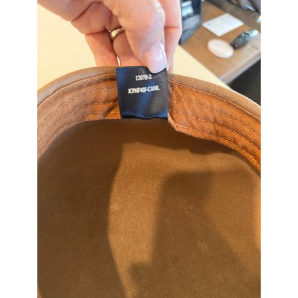 100% Wool Men's Large/X-Large Camel Driving Cap Newsboy Cap - Picture 3 of 8